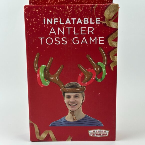 Pink Elephant Gift Reindeer Ring Toss Christmas Holiday PartyGame Inflatable NEW - Picture 1 of 5